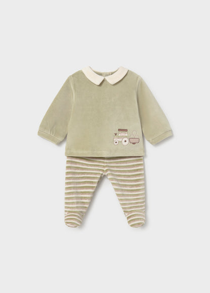 Conjunto polaina y camiseta recién nacido