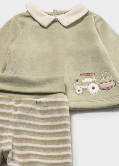 Conjunto polaina y camiseta recién nacido
