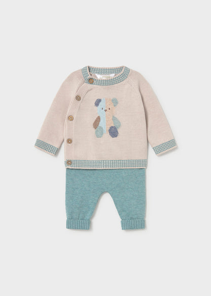 Conjunto pantalón y jersey osito recién nacido