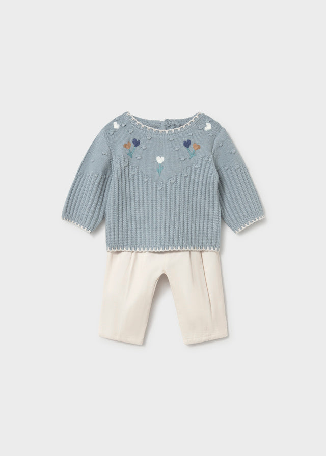 Conjunto jersey y pantalón recién nacida Copo – Mayoral, foto 1