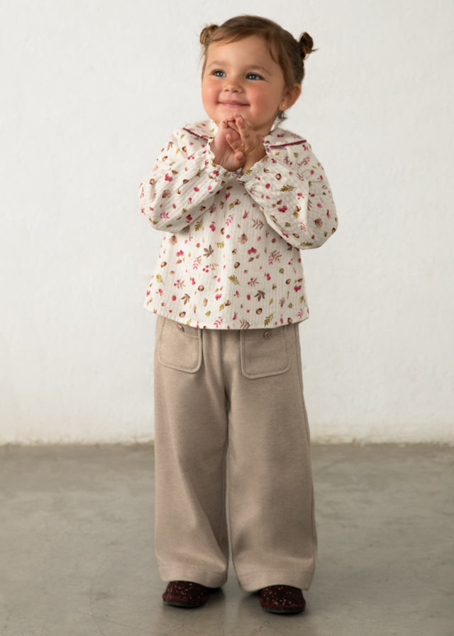 Pantalón sarga bebé Nuez – Mayoral, foto 1
