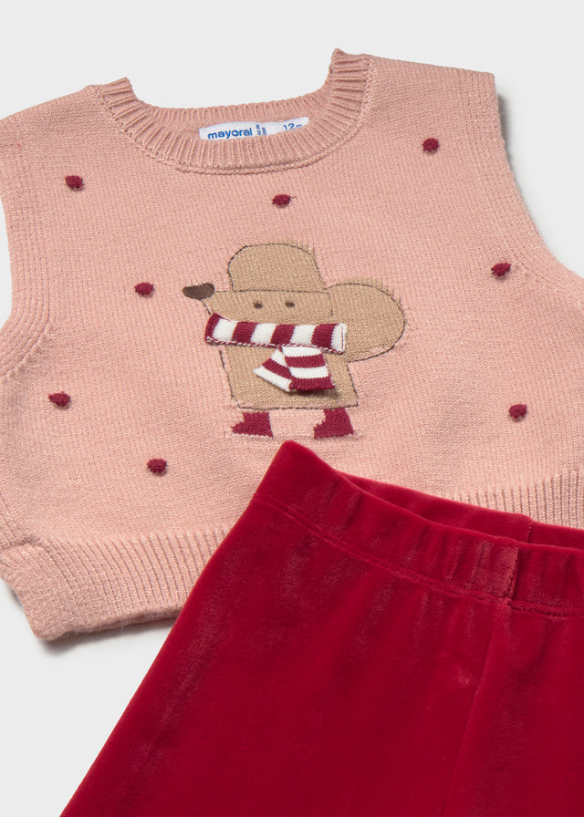 Conjunto chaleco 3 piezas bebé
