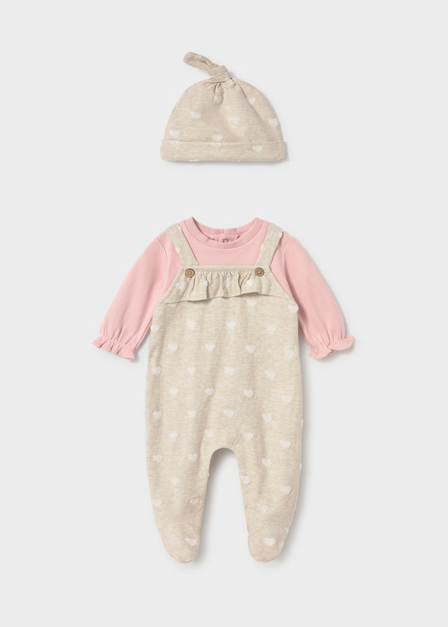 Pelele peto con gorro recién nacida Rosa baby – Mayoral, foto 1