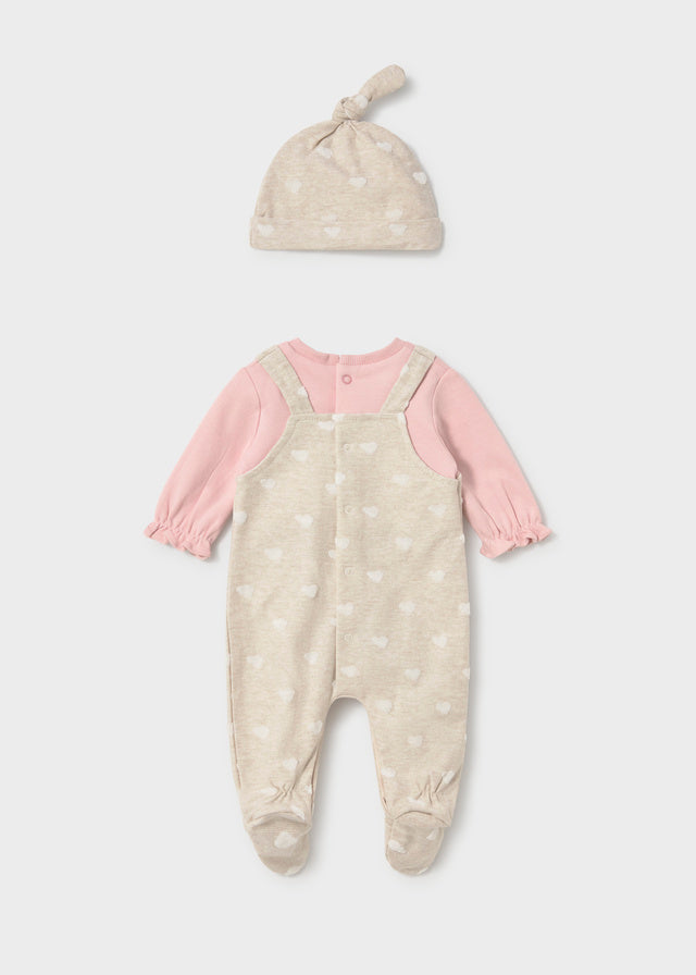 Pelele peto con gorro recién nacida Rosa baby – Mayoral, foto 2