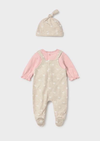 Pelele peto con gorro recién nacida Rosa baby – Mayoral, foto 2