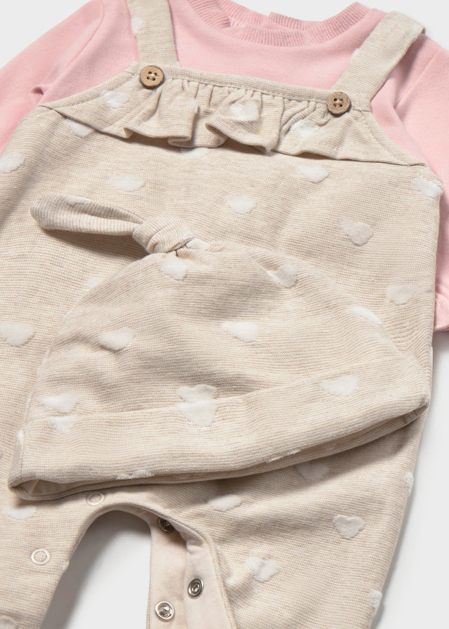 Pelele peto con gorro recién nacida Rosa baby – Mayoral, foto 3