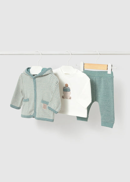 Chándal con sudadera rayas recién nacido Mineral – Mayoral, foto 1
