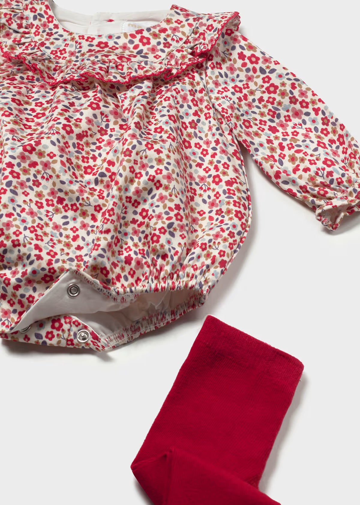 Pelele estampado con leotardo recién nacida Rojo – Mayoral, foto 2