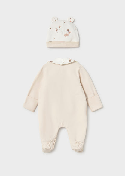 Set de pelele gorro y babero ositos recién nacida