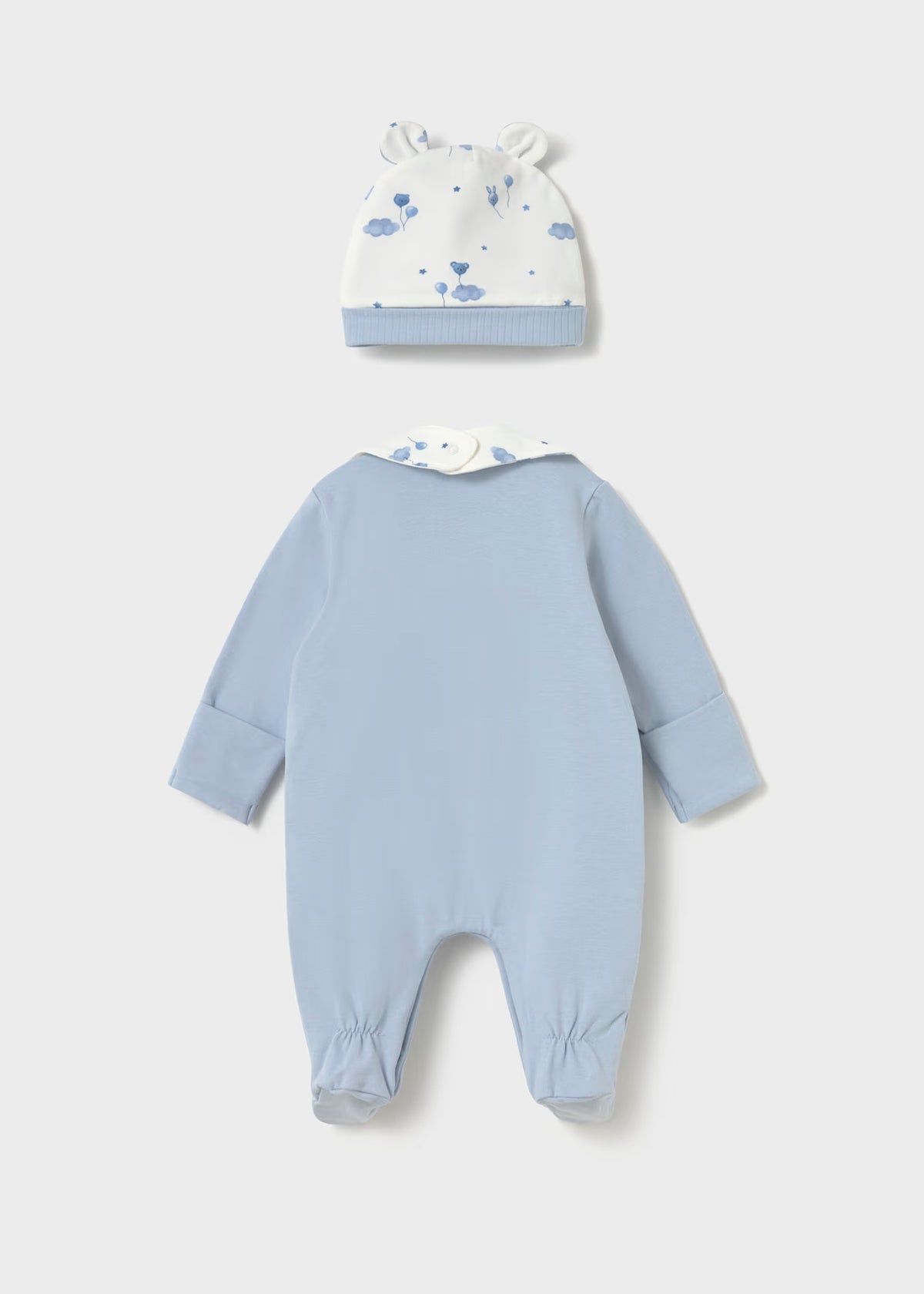 Set de pelele gorro y babero ositos recién nacida Cielo – Mayoral, foto 3