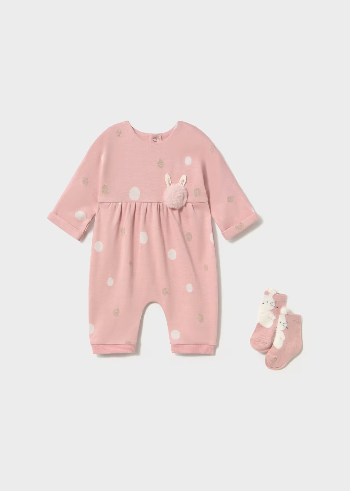 Pijama estampado con calcetines recién nacida Rosa baby – Mayoral, foto 1