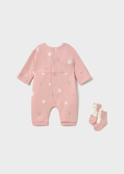 Pijama estampado con calcetines recién nacida Rosa baby – Mayoral, foto 2