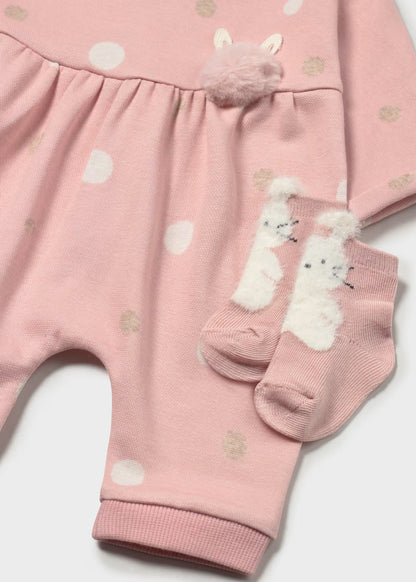Pijama estampado con calcetines recién nacida Rosa baby – Mayoral, foto 3