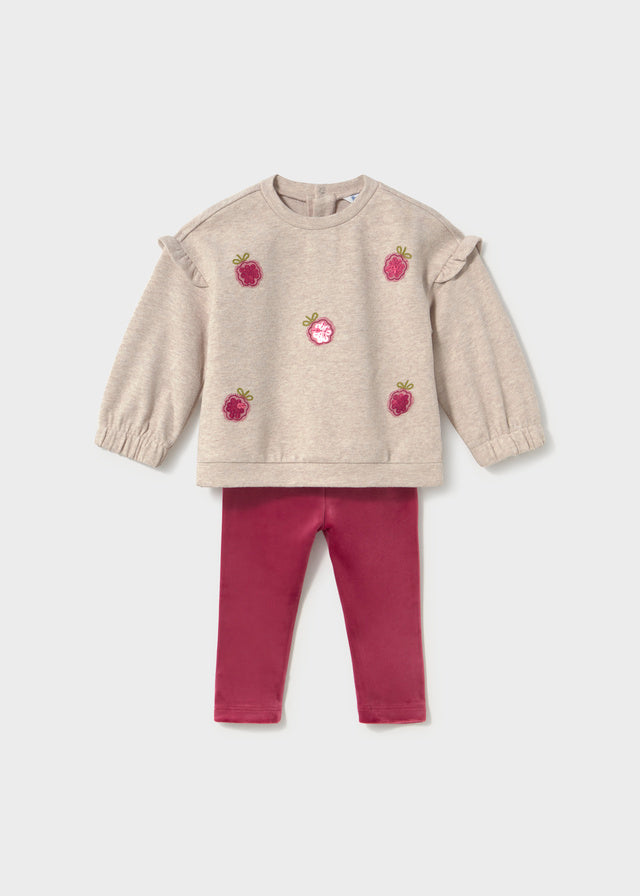 Conjunto sudadera y legging terciopelo bebé Framboise – Mayoral, foto 3