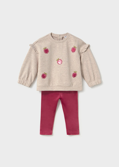 Conjunto sudadera y legging terciopelo bebé Framboise – Mayoral, foto 3