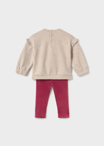 Conjunto sudadera y legging terciopelo bebé Framboise – Mayoral, foto 4