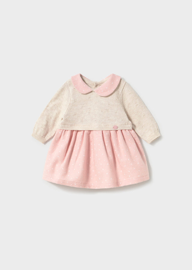 Vestido tricot combinado recién nacida Rosa baby – Mayoral, foto 1