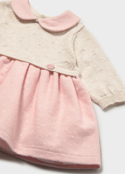 Vestido tricot combinado recién nacida Rosa baby – Mayoral, foto 3