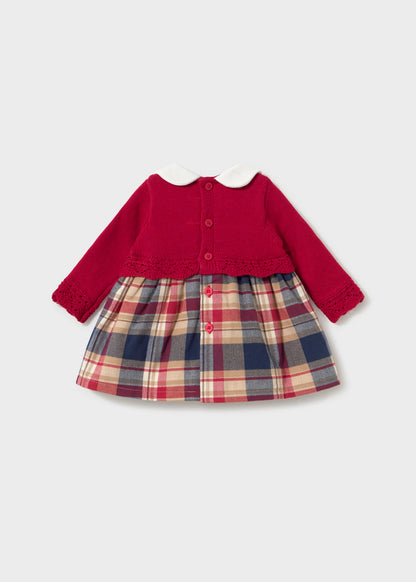 Vestido tricot combinado recién nacida Rojo – Mayoral, foto 3