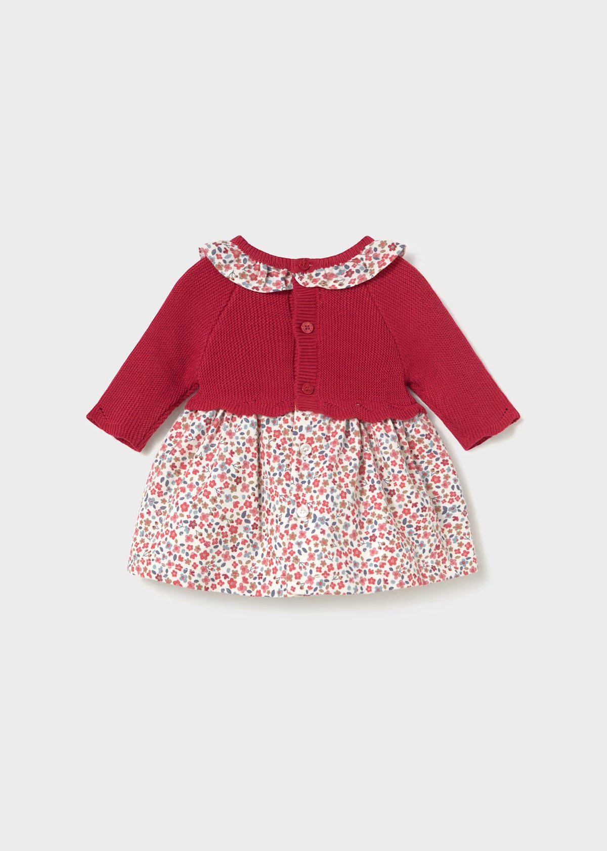 Vestido tricot combinado recién nacida Rojo – Mayoral, foto 2