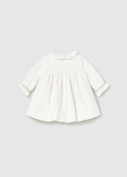 Vestido terciopelo recién nacida Crudo – Mayoral, foto 4
