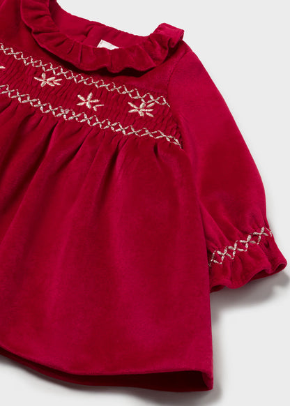 Vestido terciopelo recién nacida Rojo – Mayoral, foto 3