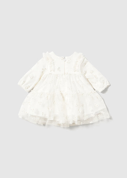 Vestido tul estampado recién nacida Crudo – Mayoral, foto 2