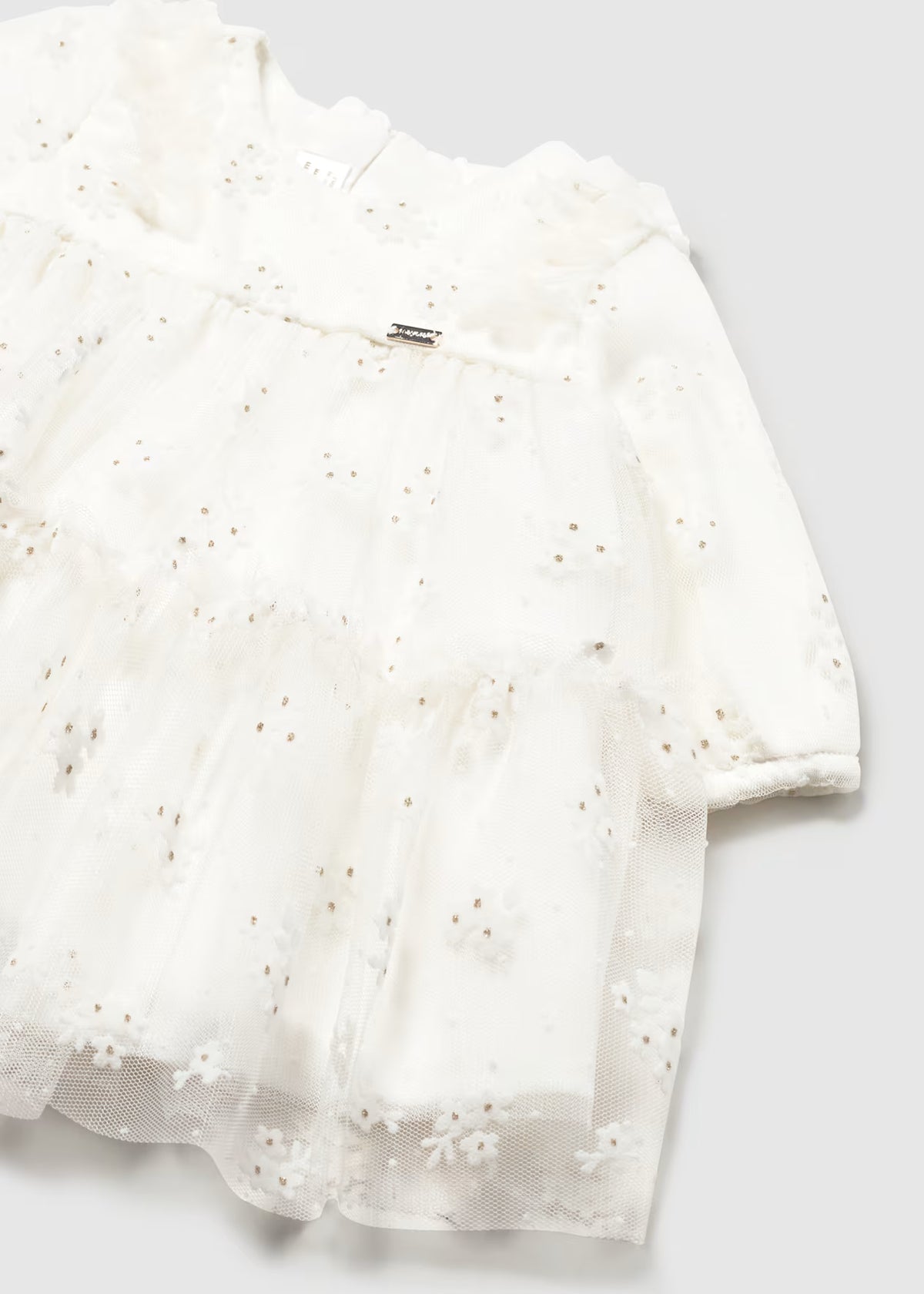 Vestido tul estampado recién nacida Crudo – Mayoral, foto 3