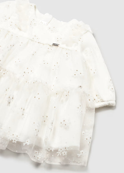 Vestido tul estampado recién nacida Crudo – Mayoral, foto 3
