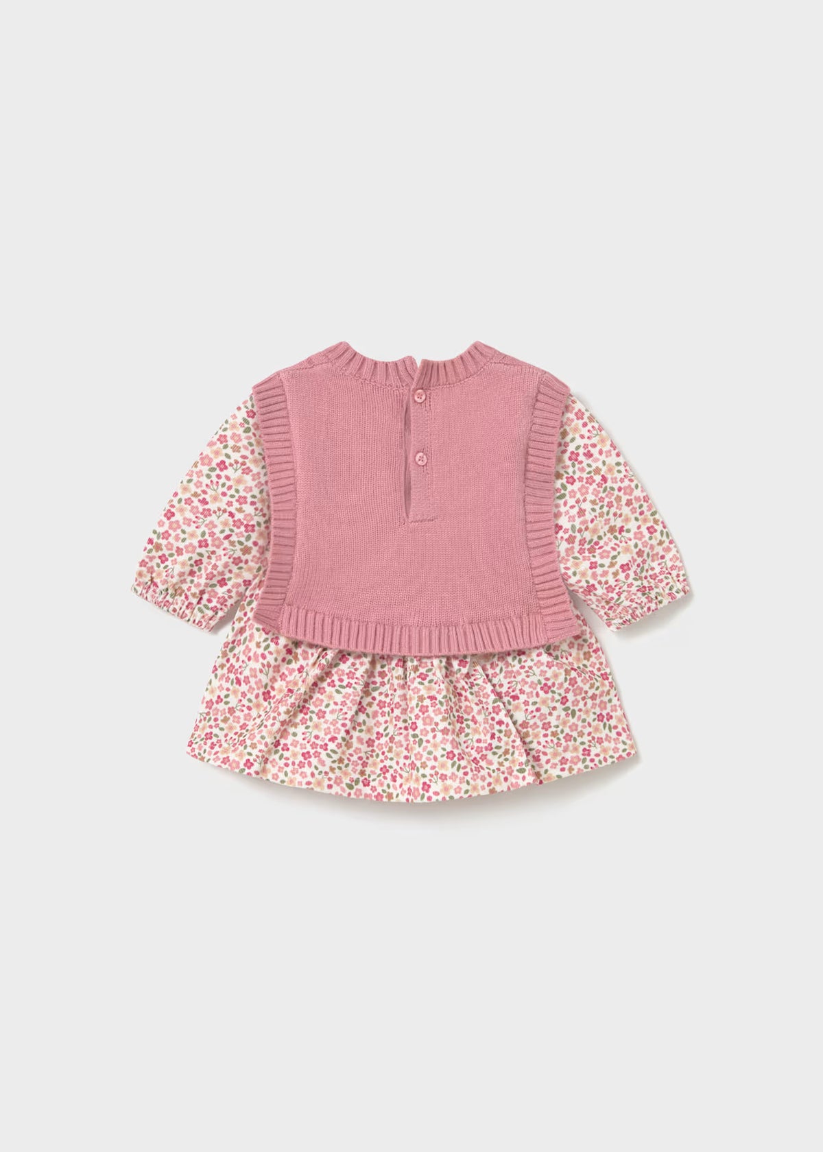 Vestido estampado con chaleco recién nacida