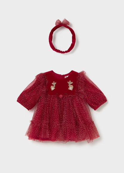 Vestido con diadema fantasía recién nacida Rojo – Mayoral, foto 1