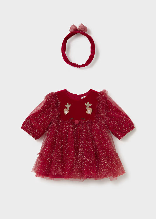 Vestido con diadema fantasía recién nacida Rojo – Mayoral, foto 1
