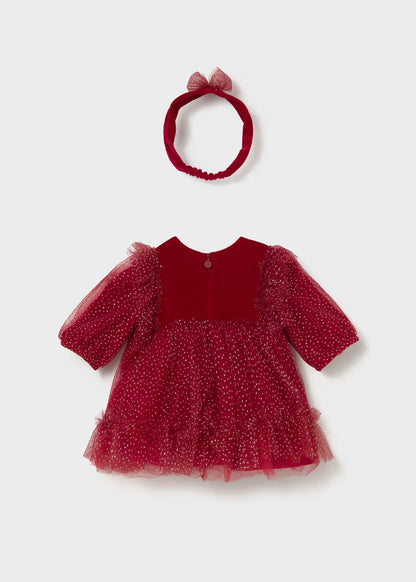 Vestido con diadema fantasía recién nacida Rojo – Mayoral, foto 2