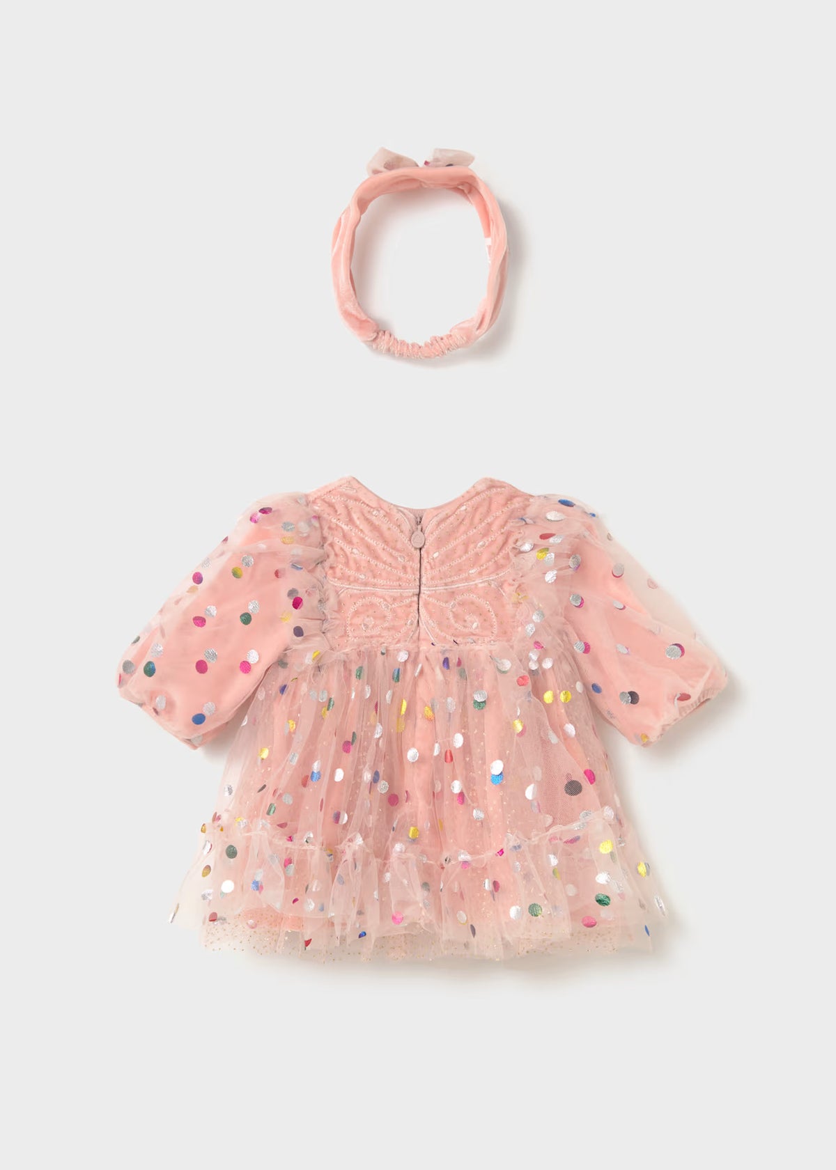 Vestido con diadema fantasía recién nacida Nude – Mayoral, foto 2