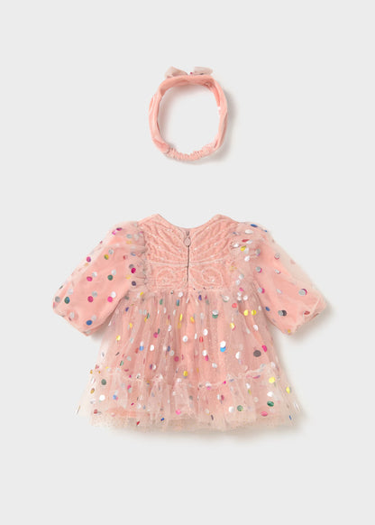 Vestido con diadema fantasía recién nacida Nude – Mayoral, foto 2