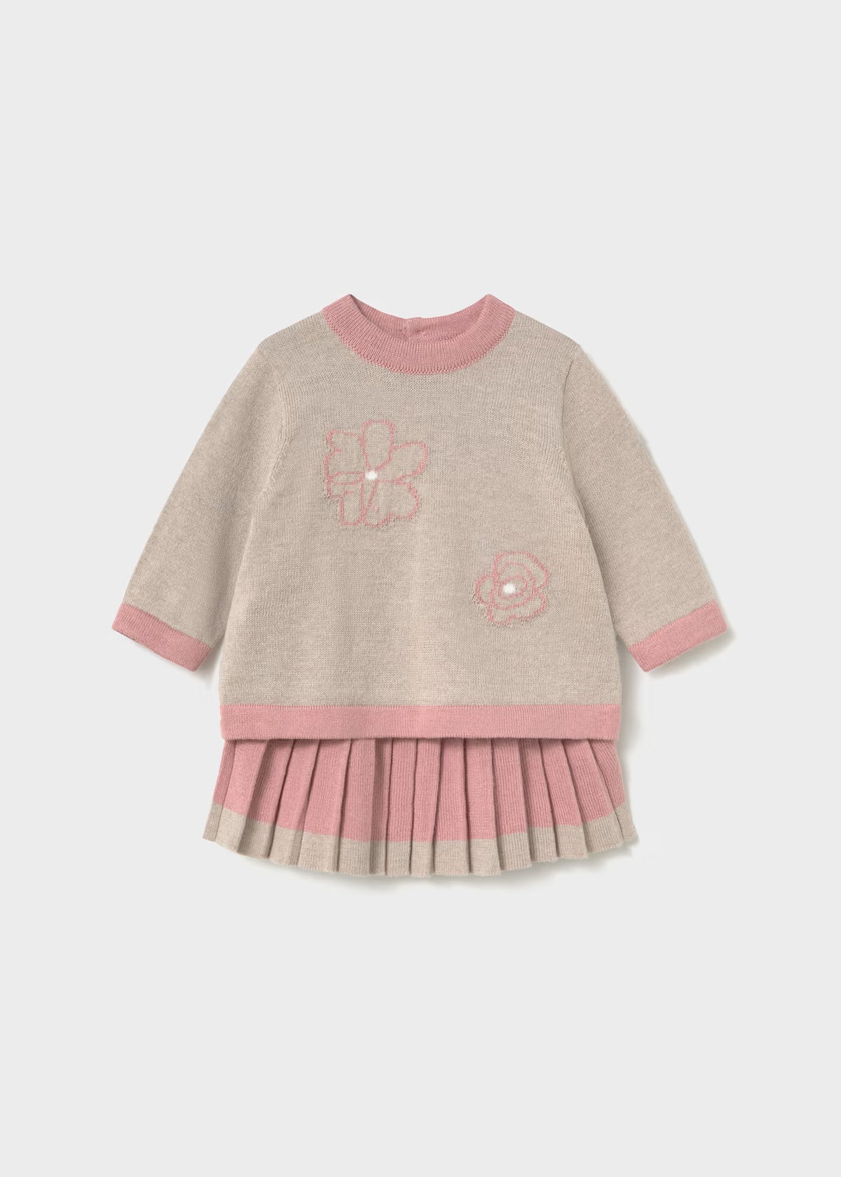 Conjunto falda y jersey recién nacida