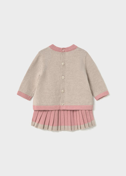 Conjunto falda y jersey recién nacida