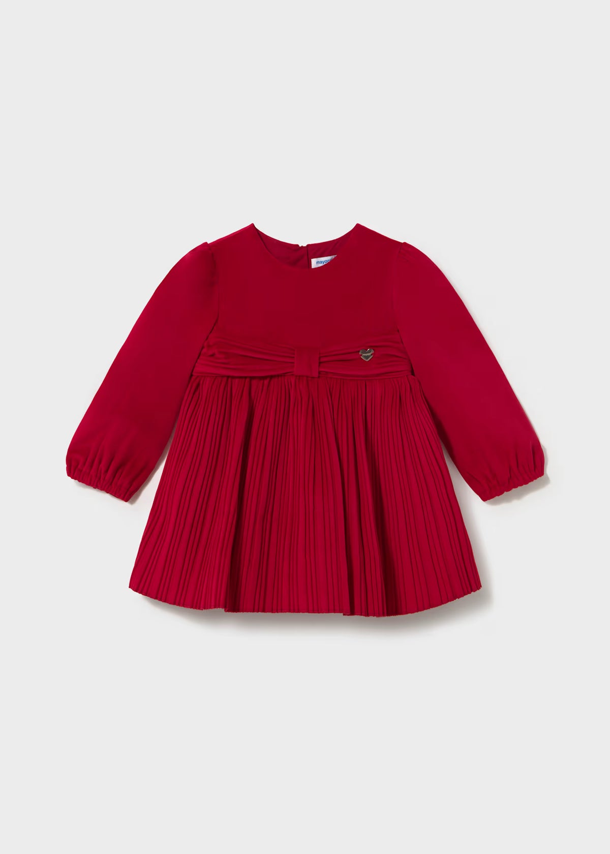 Vestido terciopelo plisado bebé Rojo – Mayoral, foto 1