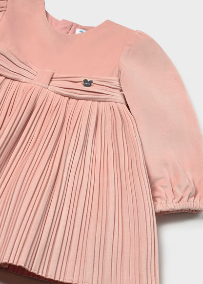 Vestido terciopelo plisado bebé Petisui – Mayoral, foto 3