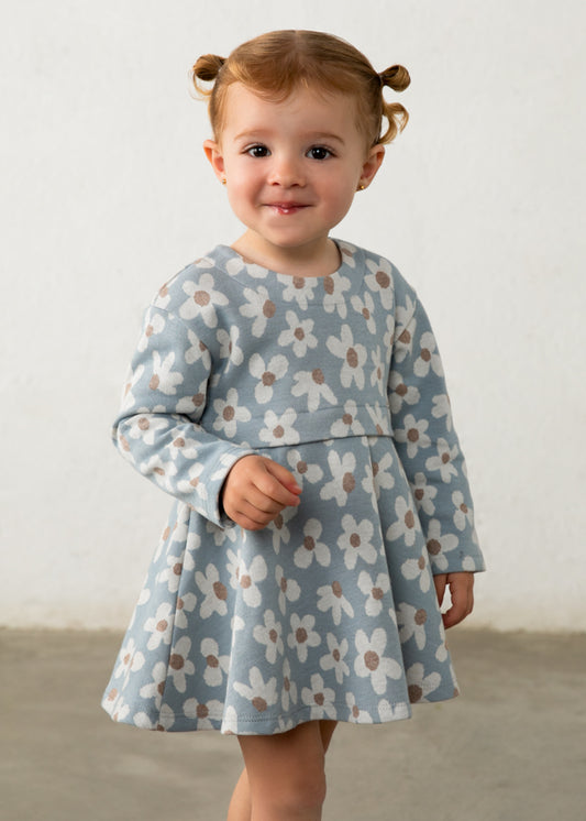 Vestido estampado jacquard bebé