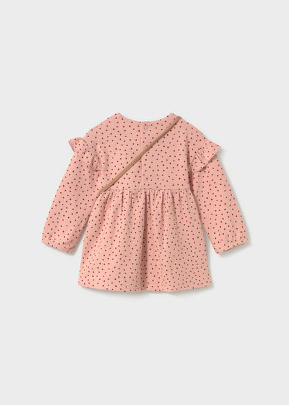 Vestido estampado con bolso bebé