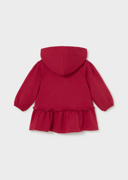Vestido con capucha volantes bebé
