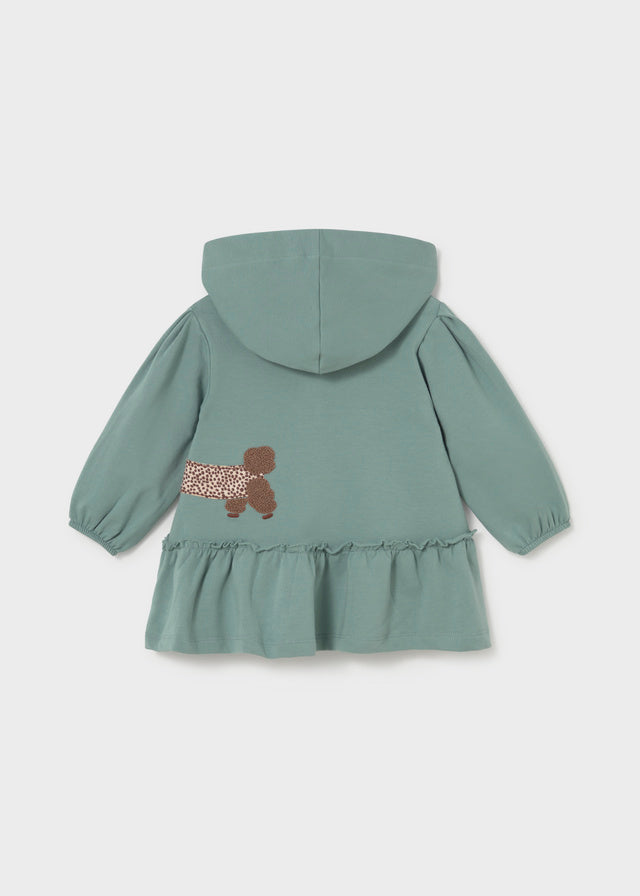Vestido con capucha volantes bebé