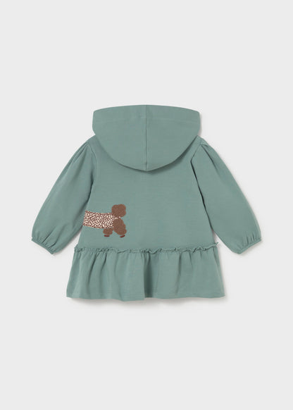 Vestido con capucha volantes bebé