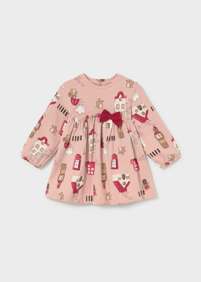 Vestido lazo estampado bebé