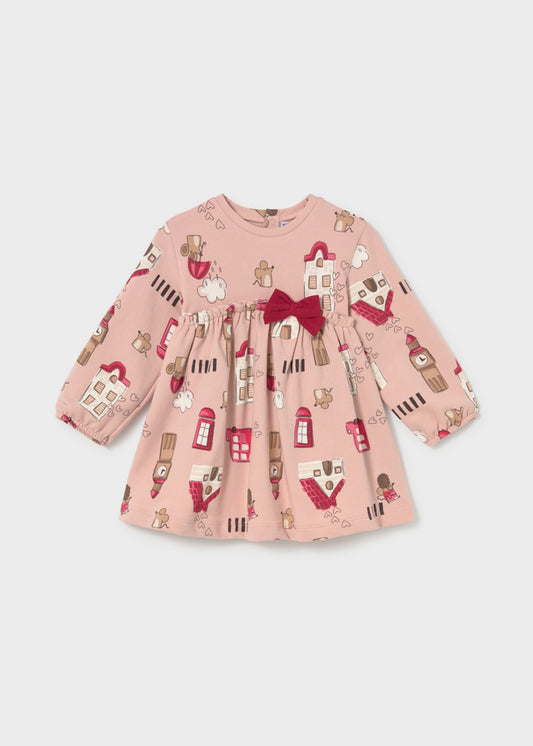 Vestido lazo estampado bebé