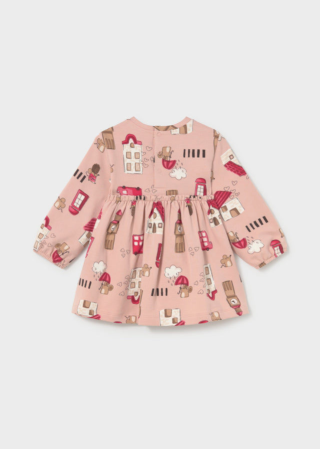 Vestido lazo estampado bebé