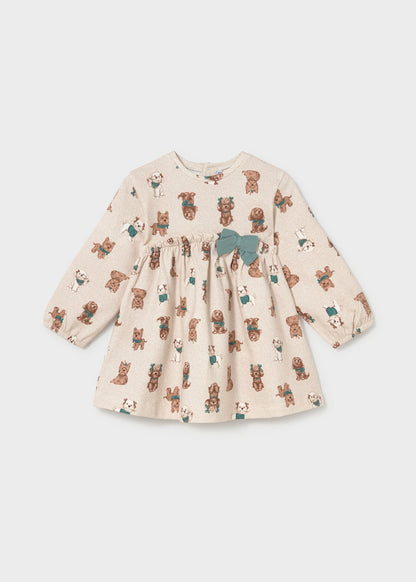 Vestido lazo estampado bebé