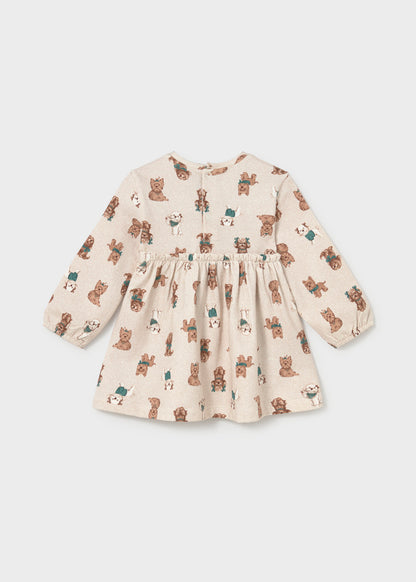 Vestido lazo estampado bebé