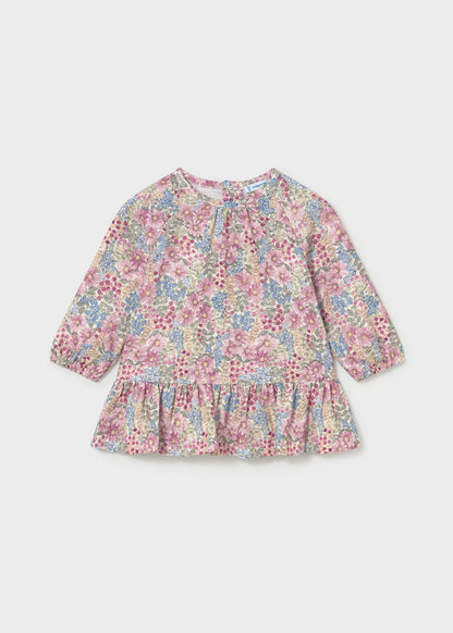 Vestido bambula estampado bebé Malva – Mayoral, foto 2